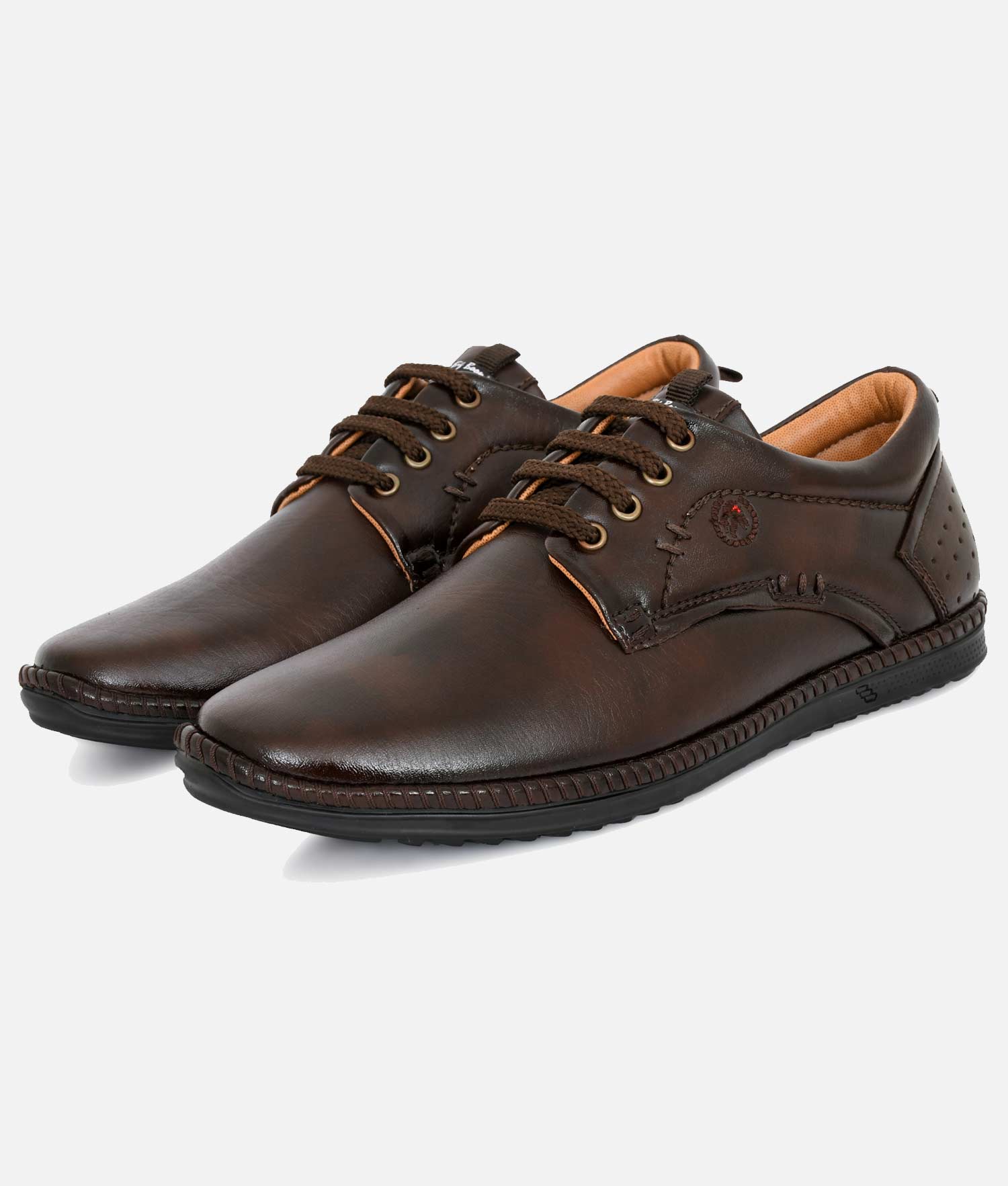 Leather Oxford Dress Shoe with Toe Cap Design by La Milano - Tuxedos Online