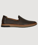 Big Boon men's ethnic loafer with laser-cut synthetic leather and flat TPR sole