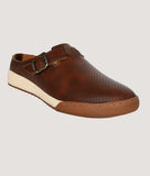 Men's ethnic clogs with traditional design, slip-on closure, TPR sole, medium width, synthetic material, Big Boon brand.