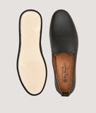 Men's perforated lightweight slip-on loafers by Big Boon, top and sole view.