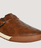 Big Boon Men's Printed Ethnic Clogs with unique design, brown color.