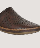 Big Boon Men's Clogs Style Mule Shoe in brown with perforated design for comfort and durability.