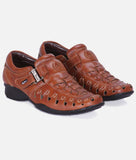 Bigboonstore Alligator Texture Style Dtan / 6 Big Boon Men's Roman Sandal Alligator Texture Style