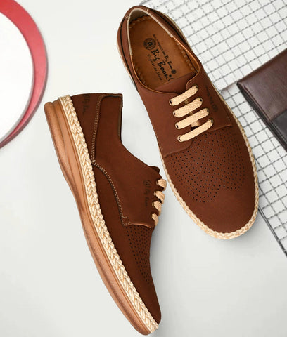 Bigboonstore Derby Shoes Olive / 6 Big Boon Men's Casual Nubuck Derby Shoes
