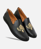 Bigboonstore Embroider/ Zardozi Style Black / 6 Ethnic Shoes - Big Boon Men's Ethnic Mojari Embroider Style