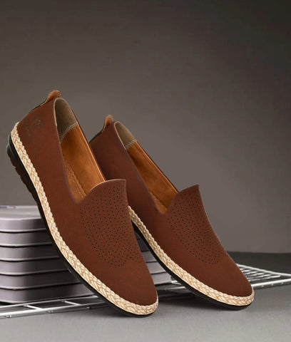 Bigboonstore Moccasin Shoes Ncoffee / 6 Big Boon Men's Casual Nubuck Moccasin Shoes