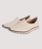 Bigboonstore Nagra Sport Style Off-White / 6 Sport Style Shoes - Big Boon Men's Ethnic Nagra Shoes