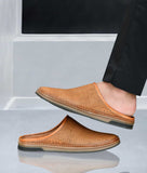 Bigboonstore Open Back Style Tan / 6 Open Back Shoes - Big Boon Men's Casual Backless Slip-On Mule