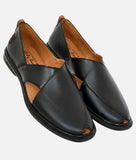 Bigboonstore Peshawari Suede Style Black / 6 Big Boon Men's Ethnic Mojari Peshawari Suede Style